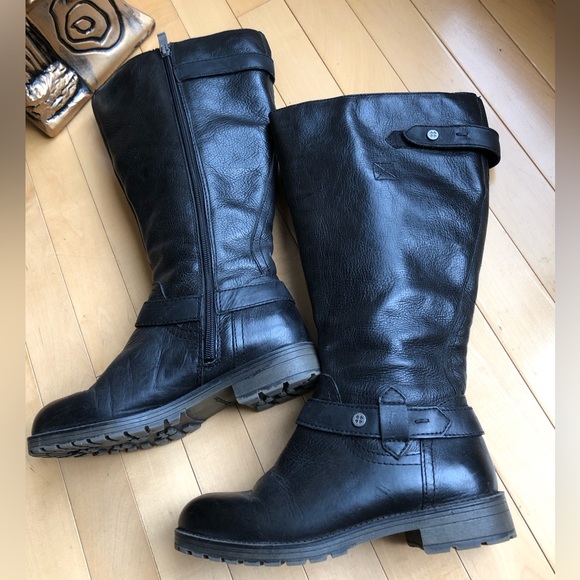 Naturalizer, Women’s Size 6W, Black Leather Comfort Winter Boots, GUC - Picture 1 of 13